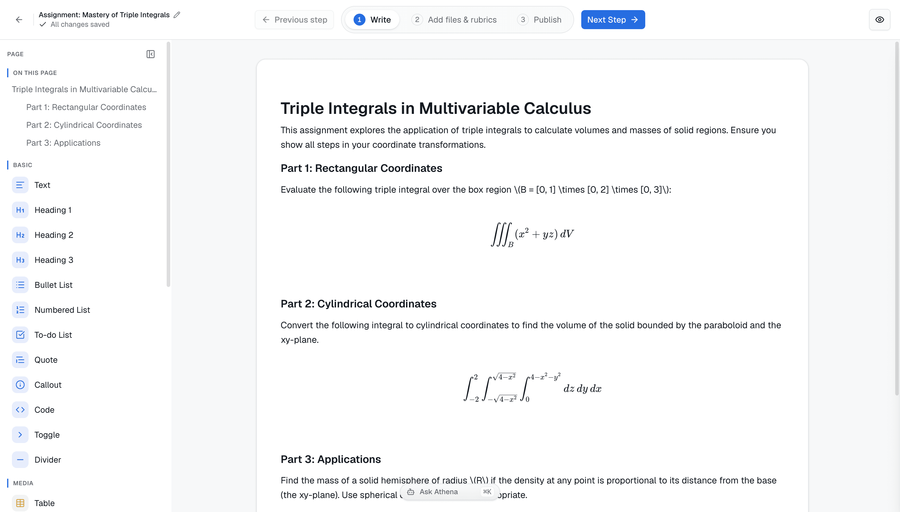 Scholera Assignments Studio interface